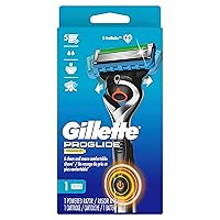 Gillette ProGlide Power Razor for Men, 1 Gillette Power Razor Handle + 1 Blade Refill