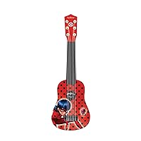 Miraculous Ladybug, My First Guitar for Children, 6 Nylon Strings, 21’’ Long, Guide Included, Red/Black, K200MI