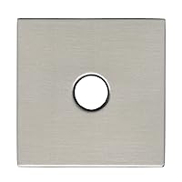 Modern 3.5” Square Shower Arm Flange | Universal Extra Large Replacement Escutcheon Cover Plate (Brushed Nickel)