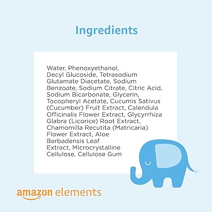 Amazon Elements Baby Wipes, Fragrance Free, White, 810 Count (9 Packs of 90) (Previously 720 Count)