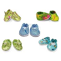 5 Pairs of Dolls Shoes for 10-12 Inch Alive Newborn Reborn Baby Dolls, Baby Doll Shoes for 12 Inch Baby Dolls (pattern3)