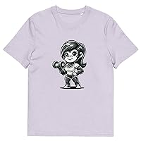 Googi Joyful Gorilla with Dumbbell Fitness and Grace Eco-Friendly Organic Cotton Graphic T-Shirt