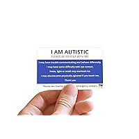 Autism Alert ADHD Awareness Autistic Emergency Contact Pocket Insert (2 Pcs)