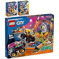 Lego City 60295 Stunt Show Arena, 60297 Power Stunt Bike & 60298 Rocket Stunt Bike Set of 3