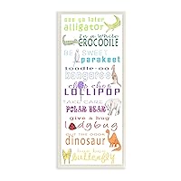 The Kids Room By Stupell See You Later Alligator Animal Goodbyes Wall Plaque Art, 7 x 0.5 x 17, Proudly Made in USA