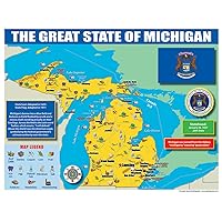 Gallopade Publishing Group Michigan State Map for Students - Pack of 30 (9780635106490)