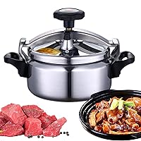 2L/3L Pressure Cooker Oyster Fish Head Pot, Mini Stainless Steel Outdoor Rice Cooking Pot, Outdoor Camping Pressure Cooker (Color : Silver, Size : 2L)