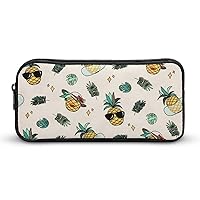 Pineapple Patterned Pencil Case Cute Pen Pouch Cosmetic Bag Pecil Box Organizer for Travel Office