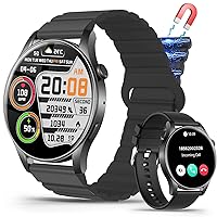 Smart Watches for Men Women (Answer/Make Call), 1.43 Inch AMOLED Always On Display SmartWatch for Android iOS, IP67 Waterproof 120+ Sports Modes Fitness Tracker, Valentine's Day Gifts for Him/Her,