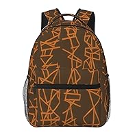 Vase Printing Pattern Backpack, 15.7 Inch Large Backpack, Zippered Pocket, Lightweight, Foldable, Easy To Travel
