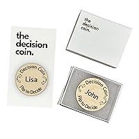 Decision Maker Coin, Decision Flip Coin, Argument Solver for Couples, Kids, Spouses, Date Night, Anniversary, Wedding Gift