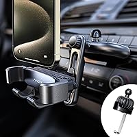 AINOPE CD Slot Car Phone Holder Mount 3 in 1 Multiple Choices Gravity Phone Holder Mount for Car Vent with Metal Hook Car Phone Holder Compatible with iPhone 15 Pro Max Plus All 4-7