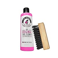 Pink Miracle Shoe Cleaner Kit with Bottle and Brush For Fabric Cleaner For Leather, Whites, Suede and Nubuck Sneakers