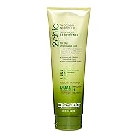 GIOVANNI 2chic Ultra-Moist Conditioner - Avocado & Olive Oil, Creamy Hydration Formula, Enriched with Aloe Vera, Shea Butter, Botanical Extracts, No Parabens, Color Safe - 8.5 fl oz