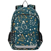ALAZA Butterfly Geometric Polka Dots Backpack Bookbag Laptop Notebook Bag Casual Travel Trip Daypack for Women Men Fits 15.6 Laptop
