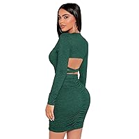 Dresses Casual Dresses for Women Cut Out Back Ruched Bodycon Dress Dresses