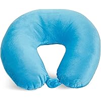 Adult Cozy Soft Microfiber Neck Pillow, Compact, Perfect for Plane or Car Travel, Turquoise