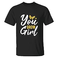 Motivational Gift for Strong Women with Meaning of Gnome You Grow Girl 83 Perfect Present for Young Females and Teenagers Men Women Navy Black Multicolor T Shirt