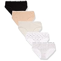 Maidenform Girls' Hipster Cotton Panties, 5 Pack