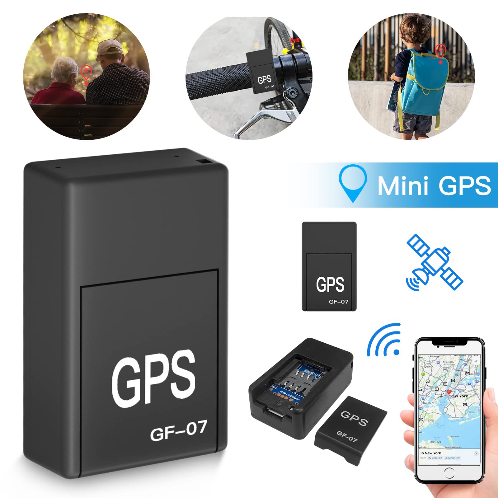 Mini GPS Tracker for Vehicles, Mini Magnetic GPS Device Real time Car Locator, Full USA Coverage, No Monthly Fee, Long Standby GSM SIM GPS Tracker for Vehicle/Car/Trucks/Person Model 2022 Model