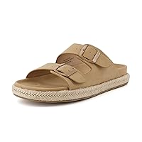 CUSHIONAIRE Women's Noodle Espadrille footbed sandal with +Comfort, Wide Widths Available