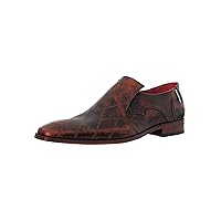 Men's Polished Leather Loafers, Brown