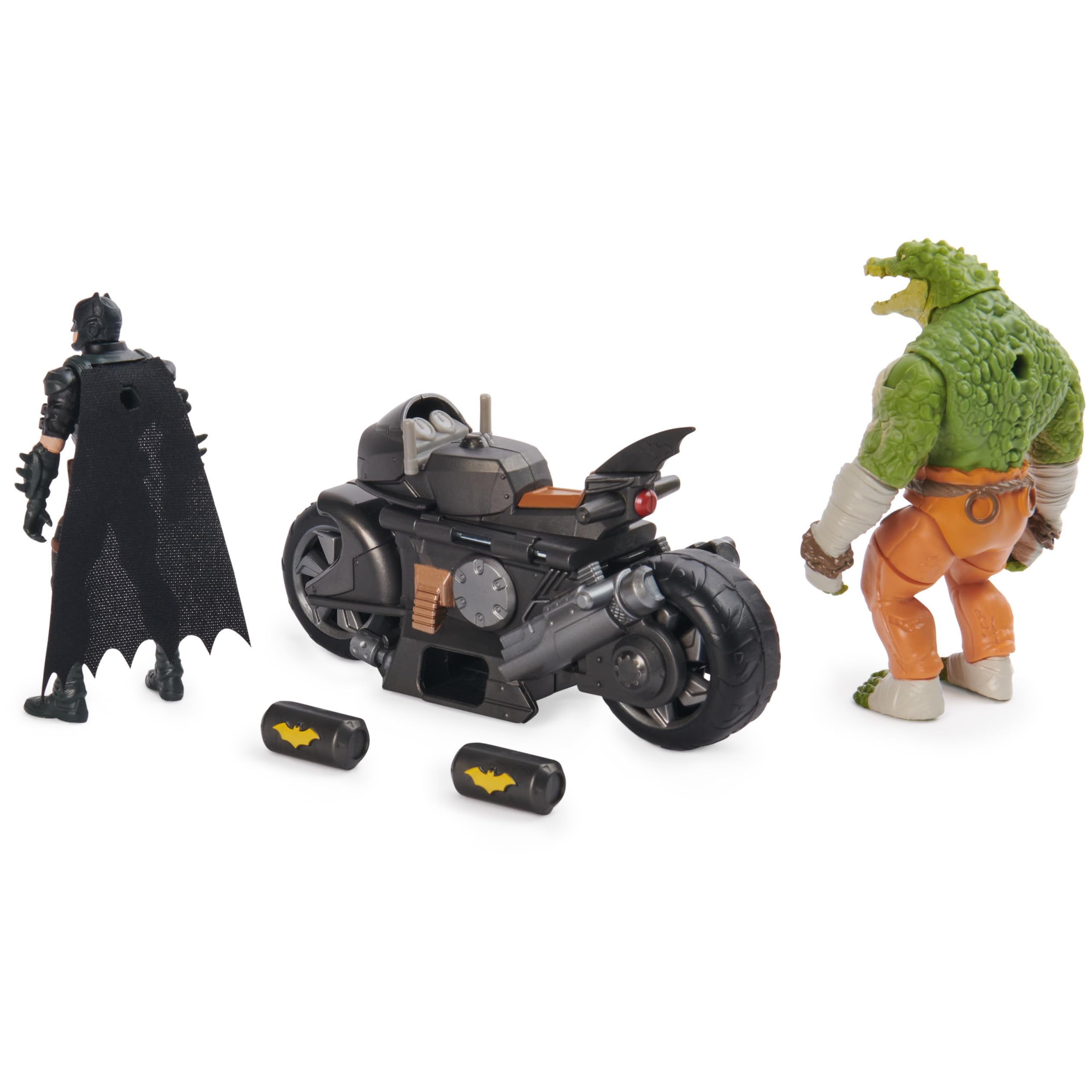 DC Comics, Batman Transforming Batcycle Battle Pack with Exclusive 4-inch Killer Croc and Batman Action Figure, Kids Toys for Boys and Girls Ages 4+