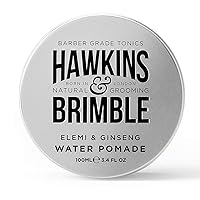 Hawkins & Brimble - Water Based Pomade for Men, 100ml - Mens Grooming Hair Pomade for Holds Hair Firm All Day - Mens Hair Styling with Elemi and Ginseng Scent - Gentleman's Daily Ritual Hair Pomade