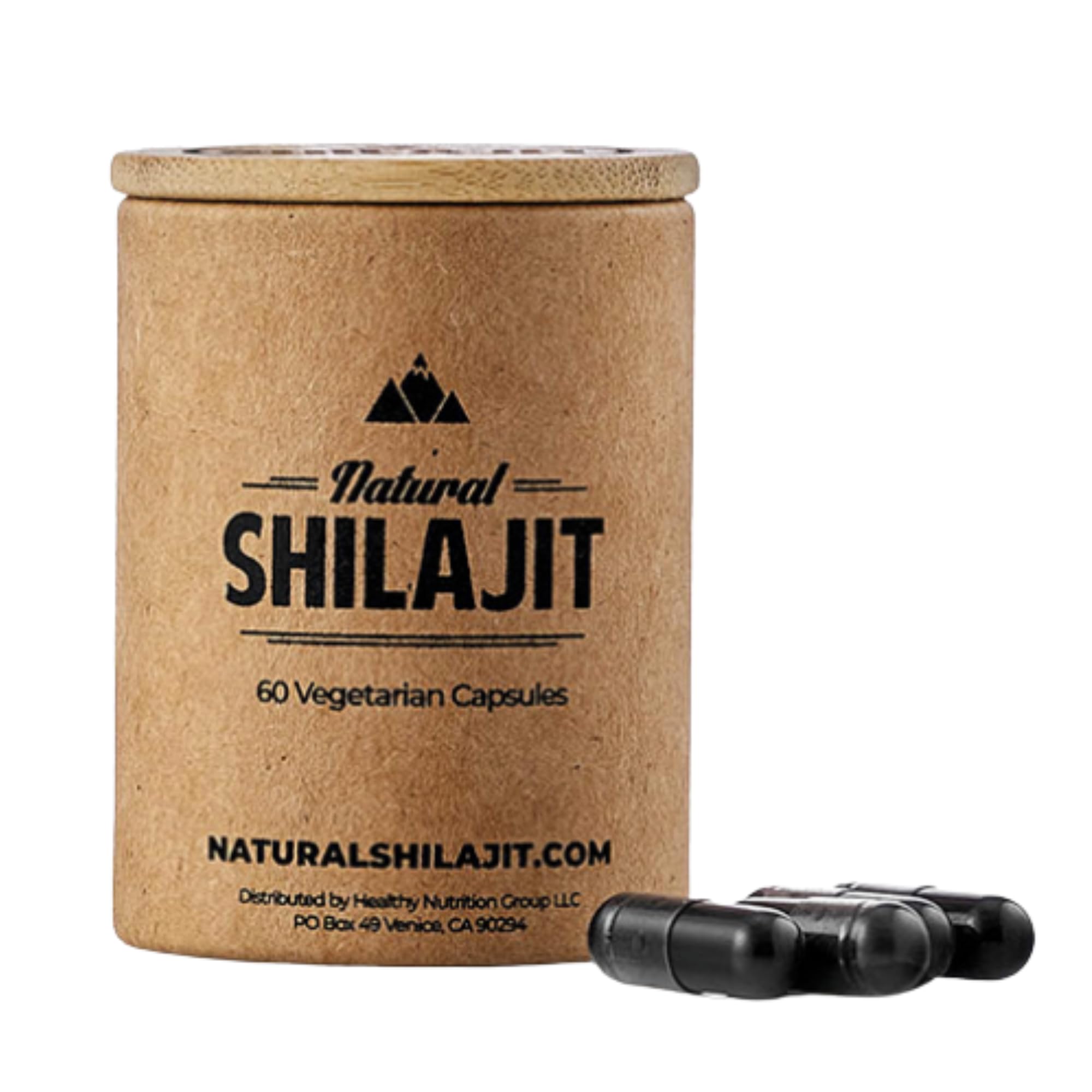 NATURAL SHILAJIT Resin - 10 Gram Shilajit Supplement with Fulvic Acid & Trace Minerals, Plant Based Nutrients Capsules (1-2 Months Supply) - 60 Count - Shilajit Supplement