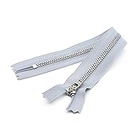 YKK #4.5 Aluminum Metal Pants Zippers - Select Color/Length - 1 Zipper Per Pack (Steel Gray #119, 5