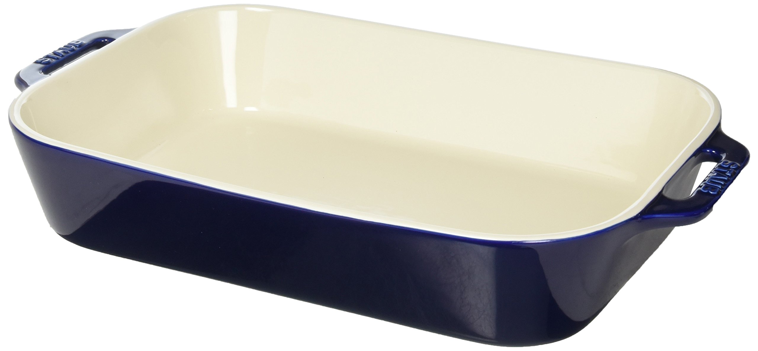 STAUB Ceramics Rectangular Baking Dish, 13x9-inch, Dark Blue
