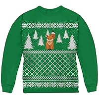 Animal World Fox Ugly Christmas Sweater for Kids Youth Holiday Sweatshirts Xmas Pullover Cute Jumpers