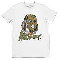 Graphic Tees Dirty Money Design Printed 5s Olive Sneaker Matching T-Shirt