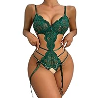 Women's Lingerie Sexy Naughty Erotic Lingerie Strap Lace Hollow Set Without Steel Rings Teddy Lingerie