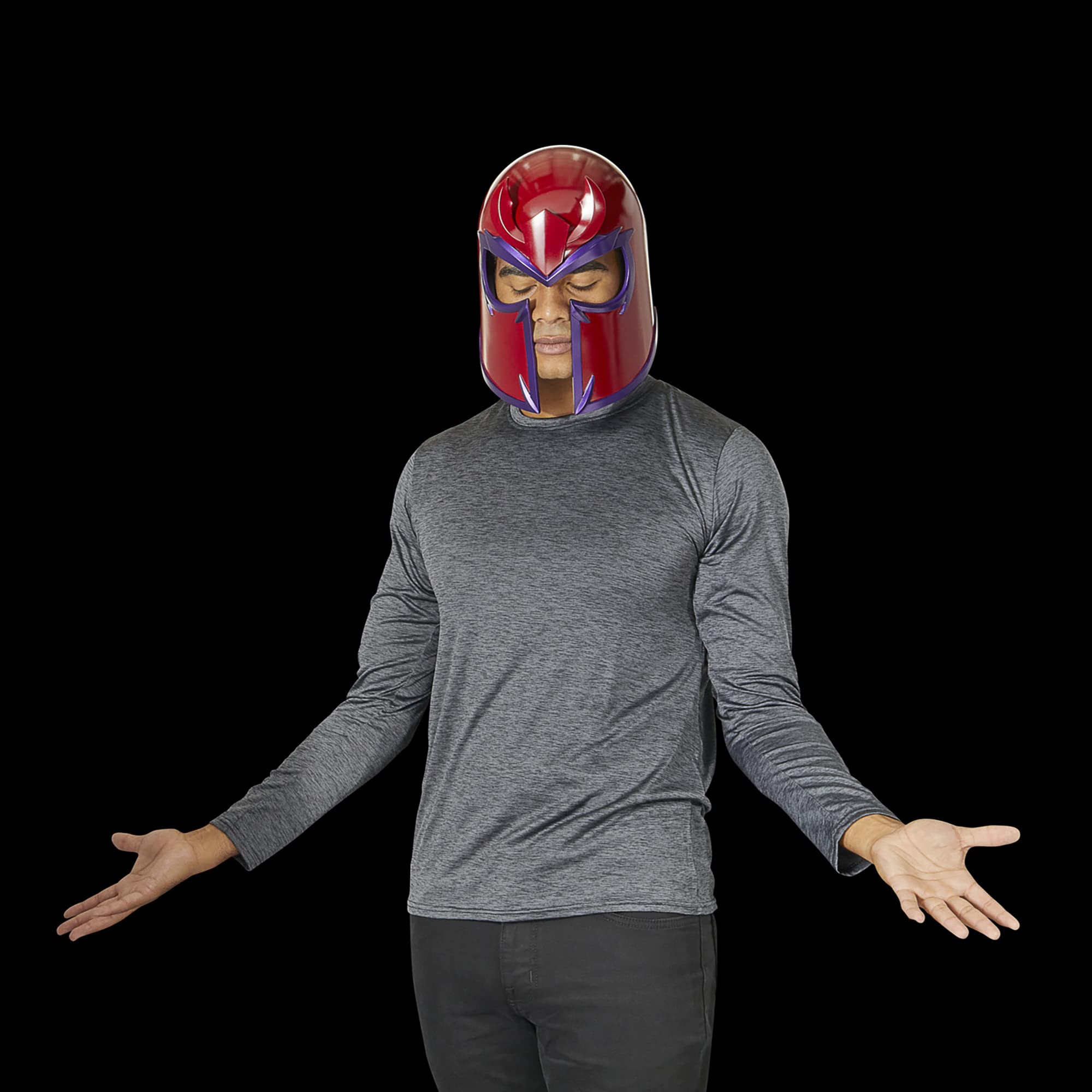 Marvel Legends Series Magneto Premium Roleplay Helmet, X-Men ‘97 Adult Roleplay Gear, Red