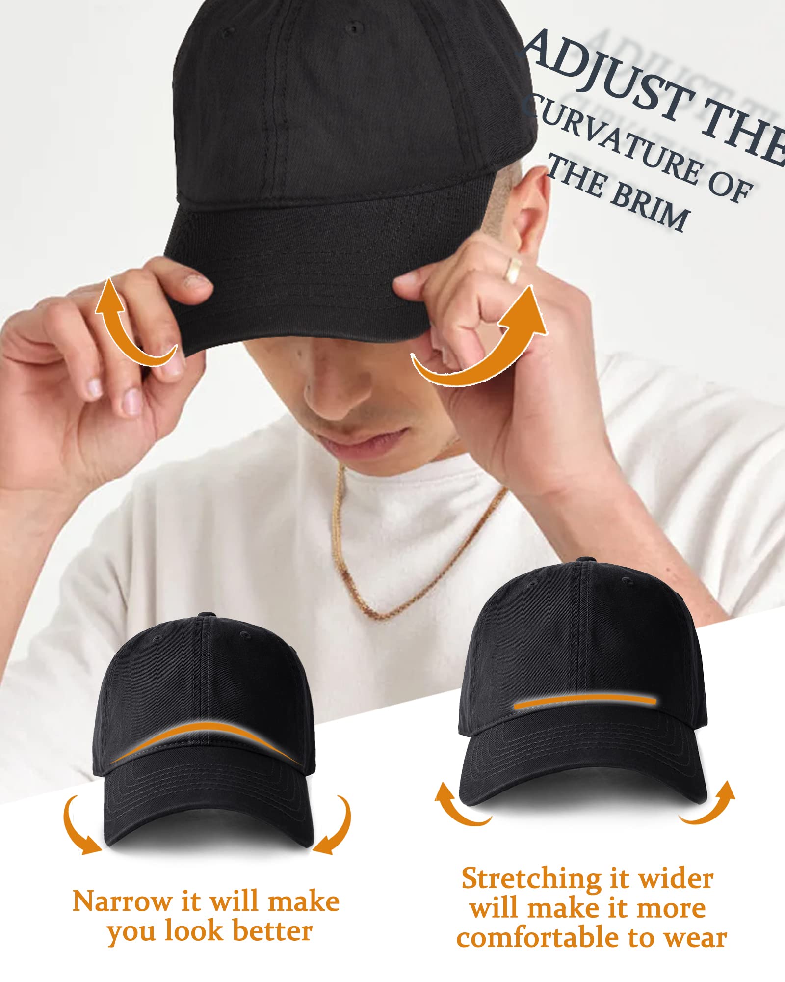 FURTALK Womens Men's Baseball Cap 100% Washed Cotton Soft Cap Adjustable Unisex Unstructured Baseball Hats