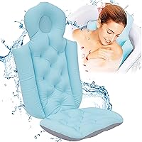 Bath Pillow Full Body,Soft Non-Slip Spa Bath Mattress,Bath Cushion for Tub,for Perfect Head, Neck, Back and Shoulder Support