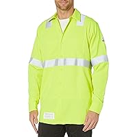 Bulwark FR Men's Flame Resistant 7 Oz Hi-Visibility Work Shirt