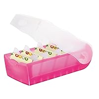 998-663, Croco Flashcard Index Box. for Learning Vocabulary in an Ingeniously Simple Way, A8, Translucent Pink