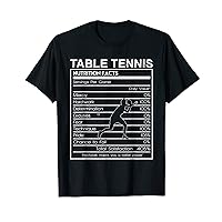 Table Tennis Nutrition Facts Sarcastic Table Tennis Girl T-Shirt