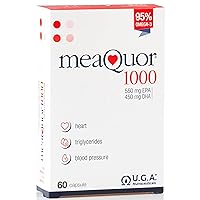 MEAQUOR 1000 – 60 Capsules – 1000mg of EPA and DHA Omega-3 per Capsule – 5-Star IFOS Certified