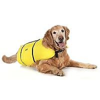 Seachoice Dog Life Vest, Adjustable Life Jacket for Dogs, w/Grab Handle, Yellow, Size Large, 50-90 Lbs.