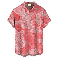 Hawaiian Shirt for Men Polyester Funny Summer T-Shirts Relaxed-Fit Loose Hiphop Adult Ocean Button Down Sweatshirts