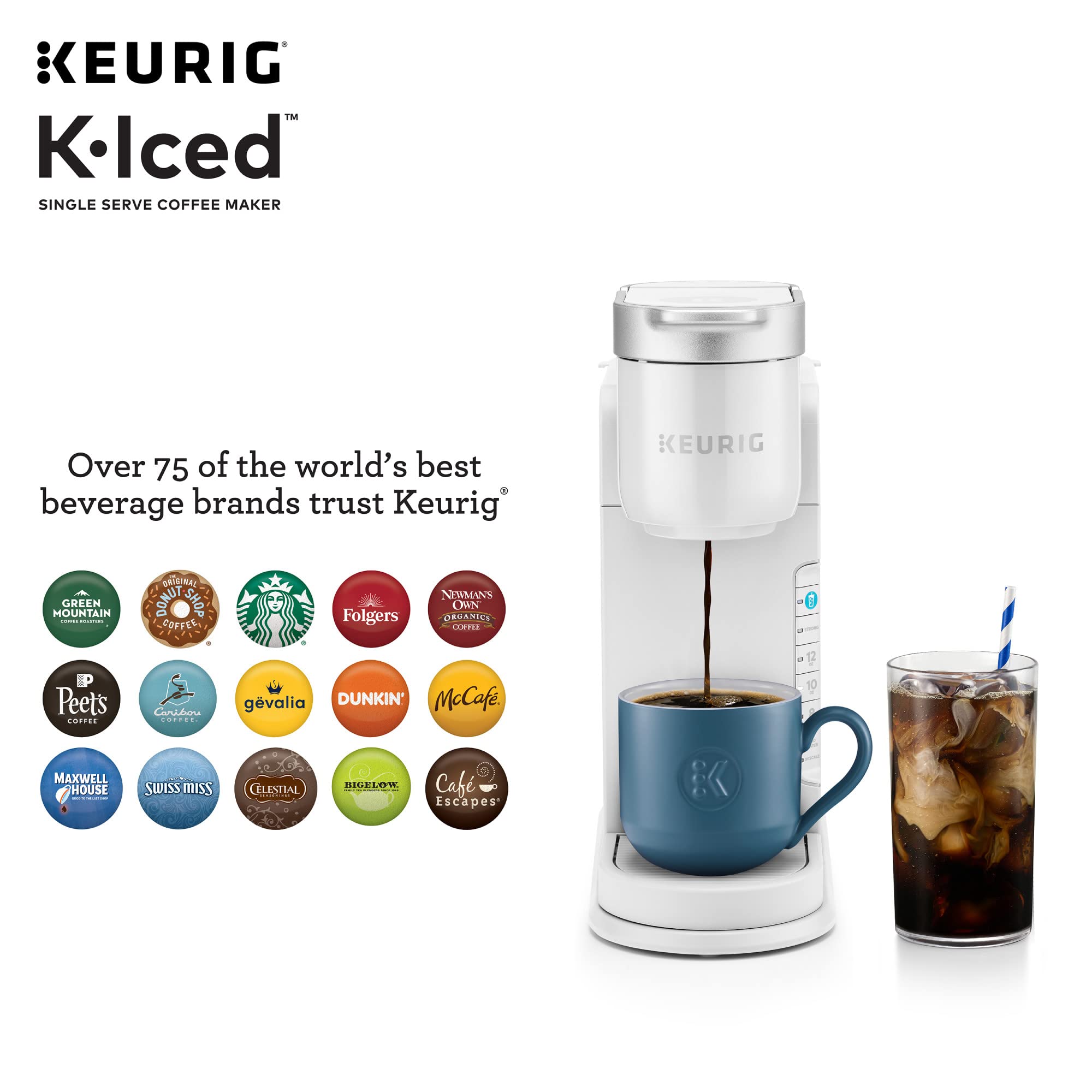 Keurig K-Iced Single Serve Coffee Maker, White