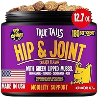 Joint Supplement for Dogs - Glucosamine Chondroitin and Hyaluronic Acid Dog Joint Supplement – Advanced Hip and Joint Supplement Dog – 180 Soft Dog Chews – Chicken Flavor Mobility Chews