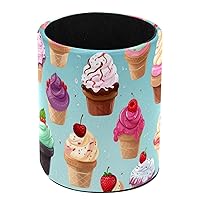 Pen Holder for Desk, Ice Cream Cone Desk Organizes All Pens and Desk Accessories Premium PVC Pen Cup for Office, Home, Makeup Brush Holders