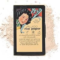 Palladio Rice Paper Facial Tissues for Oily Skin, Face Blotting Sheets Made from Natural Rice, Oil Absorbing Paper with Rice Powder, 2 Sided, Instant Results, Warm Beige, 40 Count, Pack of 1