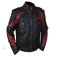 F&H Kid's Black & Red Gaming Genuine Leather Jacket
