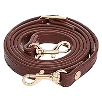 RAYNAG Adjustable Crossbody Strap Replacement Leather Purse Handbag Shoulder Strap Replacement, Gold Hardware Clasp, Coffee