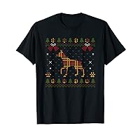 Doberman Red Plaid Dog Ugly Christmas Sweater Dogs X-Mas T-Shirt